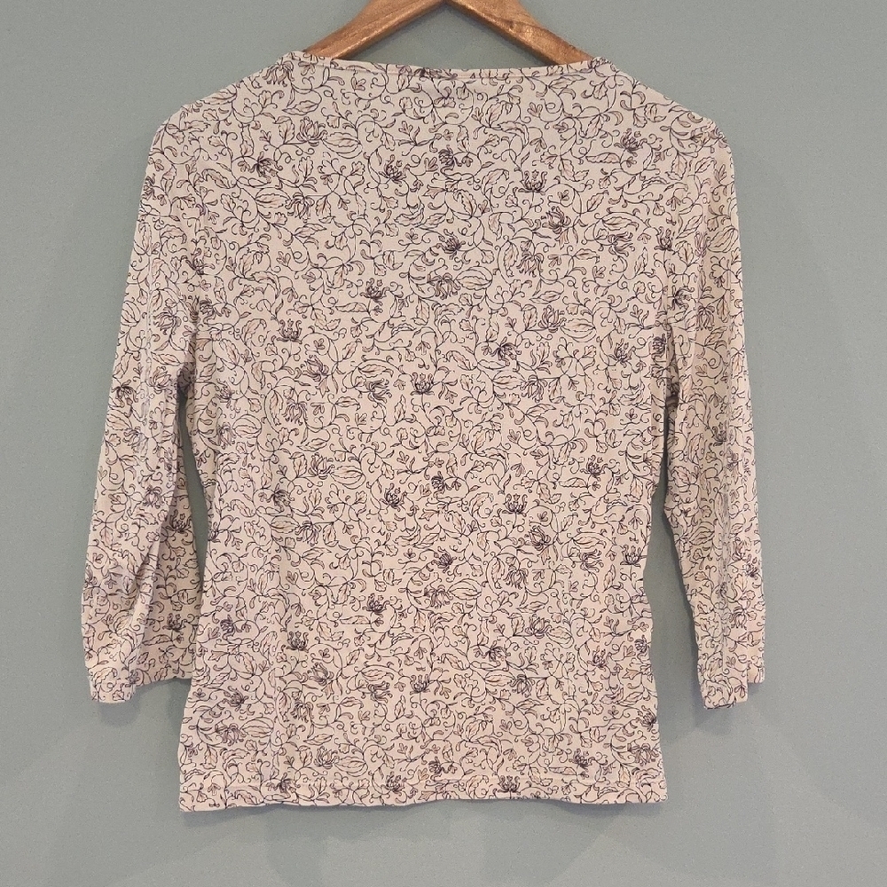 The Limited Cream Floral Blouse Size Medium - Picture 4 of 8